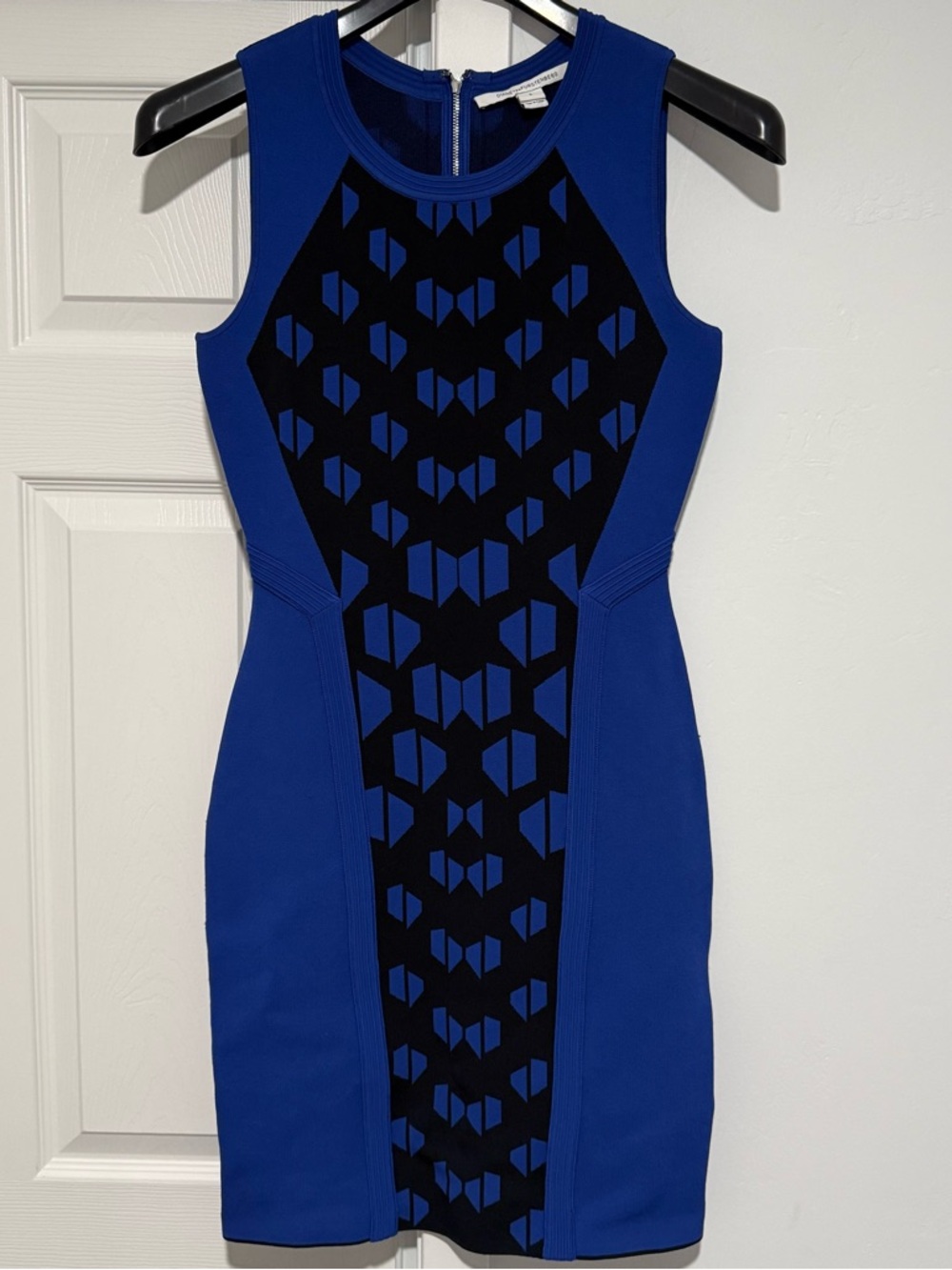 Diane von Furstenberg Women’s Franca Ponte Bandage Dress Royal Blue Small
